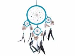 Zeige Details für Dreamcatcher 4er Lederoptik türkis-blau Bild von Dreamcatcher 4er Lederoptik türkis-blau