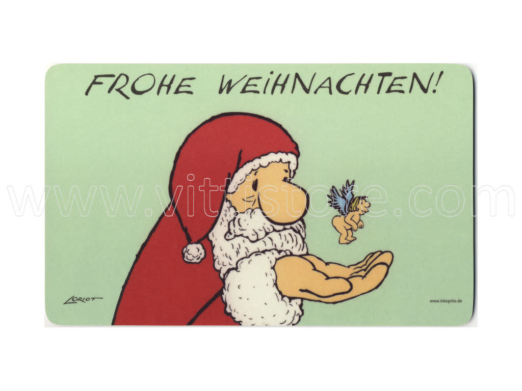 Bild von Frühstücksbrettchen Loriot Frohe Weihnachten