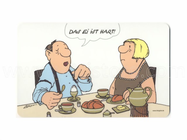 Bild von Frühstücksbrettchen Loriot Das Ei ist hart