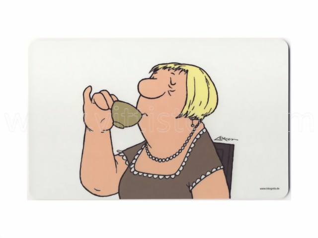 Bild von Frühstücksbrettchen Loriot Frau