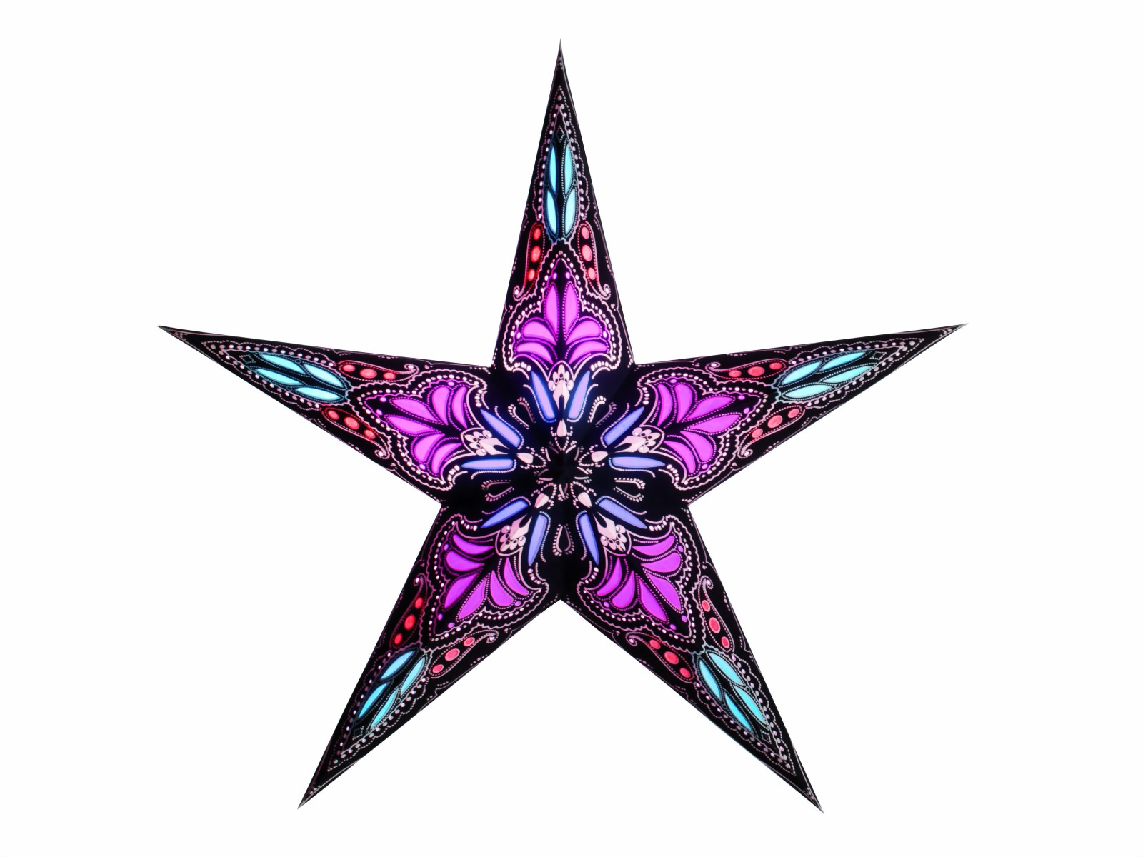 Bild von starlightz jaipur small black/pink earth friendly Leuchtstern