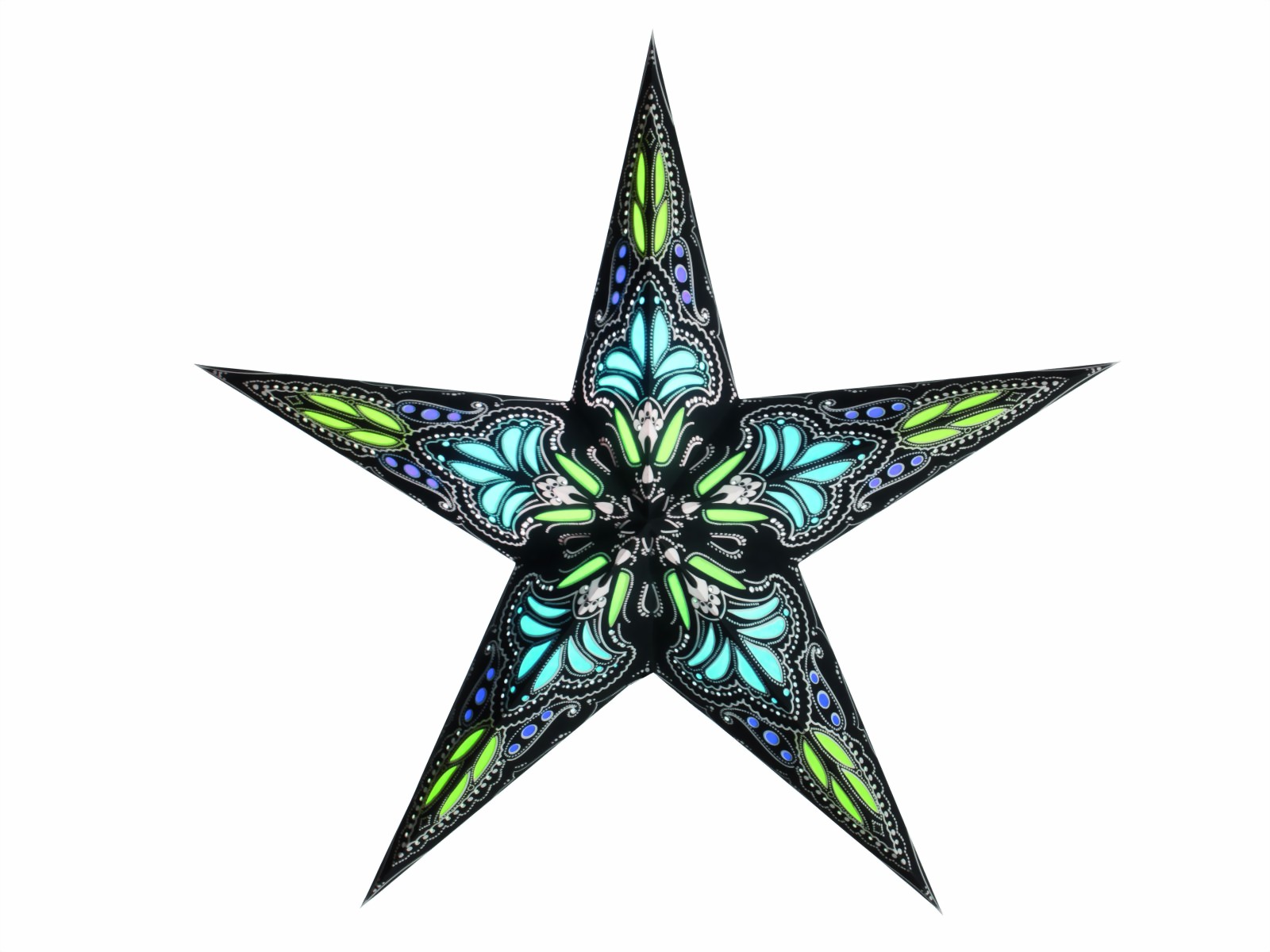 Bild von starlightz jaipur small black/turquoise earth friendly Leuchtstern