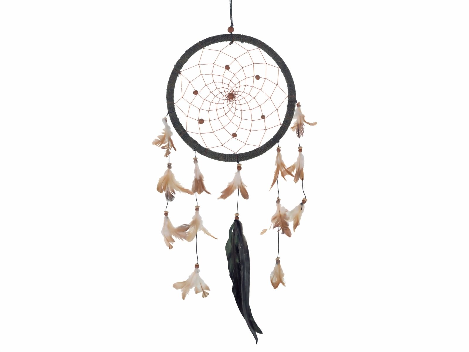 Bild von Dreamcatcher Bast schwarz 16 cm