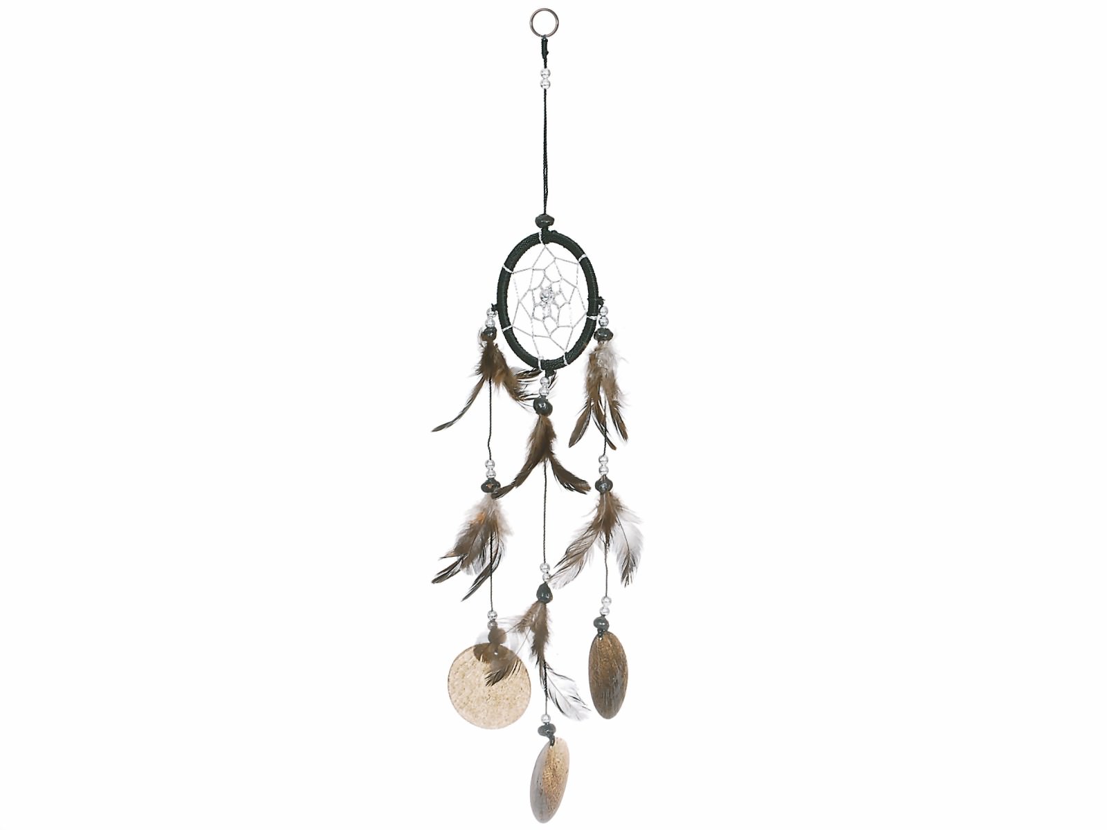 Bild von Dreamcatcher Muschel schwarz 6 cm